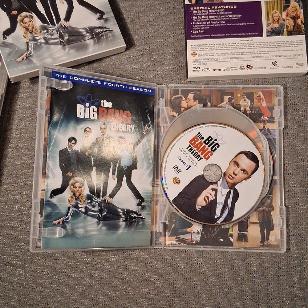 The Big Bang Theory Seasons 3 4 5 DVD Set Lot Incomplete Season 5 Missing 1 DVD - Picture 4 of 6